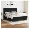 Image de Boxspring met matras stof zwart 160x200 cm3142347