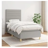Image de Boxspring met matras stof lichtgrijs 80x200 cm3142369