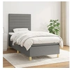 Image de Boxspring met matras stof donkergrijs 100x200 cm3142394