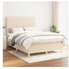 Image de Boxspring met matras stof cràmekleurig 140x190 cm3142414
