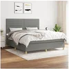 Image de Boxspring met matras stof donkergrijs 160x200 cm3142426