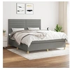 Image de Boxspring met matras stof donkergrijs 180x200 cm3142434