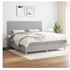Image de Boxspring met matras stof lichtgrijs 200x200 cm3142441
