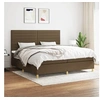 Image de Boxspring met matras stof donkerbruin 200x200 cm3142444