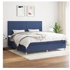 Image de Boxspring met matras stof blauw 200x200 cm3142447