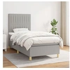 Image de Boxspring met matras stof lichtgrijs 90x200 cm3142465