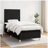 Image de Boxspring met matras stof zwart 90x200 cm3142467