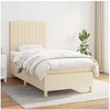 Image de Boxspring met matras stof cràmekleurig 100x200 cm3142478