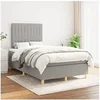 Image de Boxspring met matras stof lichtgrijs 120x200 cm3142481