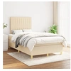 Image de Boxspring met matras stof cràmekleurig 120x200 cm3142486