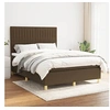 Image de Boxspring met matras stof donkerbruin 140x190 cm3142492