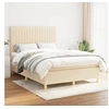 Image de Boxspring met matras stof cràmekleurig 140x200 cm3142502