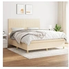 Image de Boxspring met matras stof cràmekleurig 160x200 cm3142510