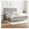 Image de Boxspring met matras stof lichtgrijs 180x200 cm3142513