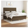 Image de Boxspring met matras stof donkerbruin 180x200 cm3142516