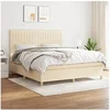Image de Boxspring met matras stof cràmekleurig 180x200 cm3142518