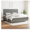Image de Boxspring met matras stof donkergrijs 200x200 cm3142522