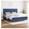 Image de Boxspring met matras stof blauw 200x200 cm3142527