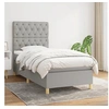 Image de Boxspring met matras stof lichtgrijs 80x200 cm3142529