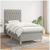 Image de Boxspring met matras stof lichtgrijs 90x190 cm3142537