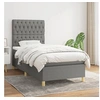 Image de Boxspring met matras stof donkergrijs 90x200 cm3142546