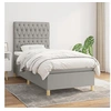 Image de Boxspring met matras stof lichtgrijs 100x200 cm3142553