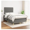 Image de Boxspring met matras stof donkergrijs 120x200 cm3142562
