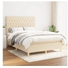 Image de Boxspring met matras stof cràmekleurig 140x190 cm3142574
