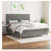 Image de Boxspring met matras stof donkergrijs 160x200 cm3142586