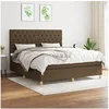 Image de Boxspring met matras stof donkerbruin 160x200 cm3142588