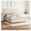 Image de Boxspring met matras stof cràmekleurig 180x200 cm3142598