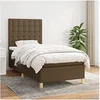 Image de Boxspring met matras stof donkerbruin 80x200 cm3142612