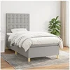 Image de Boxspring met matras stof lichtgrijs 90x200 cm3142625