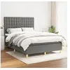 Image de Boxspring met matras stof donkergrijs 140x190 cm3142650