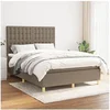 Image de Boxspring met matras stof taupe 140x190 cm3142653
