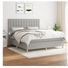 Image de Boxspring met matras stof lichtgrijs 160x200 cm3142665