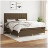 Image de Boxspring met matras stof donkerbruin 160x200 cm3142668