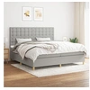 Image de Boxspring met matras stof lichtgrijs 200x200 cm3142681