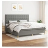 Image de Boxspring met matras stof donkergrijs 200x200 cm3142682