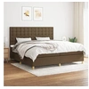 Image de Boxspring met matras stof donkerbruin 200x200 cm3142684