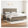 Image de Boxspring met matras stof taupe 200x200 cm3142685
