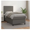 Image de Boxspring met matras kunstleer grijs 100x200 cm3142711