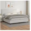 Image de Boxspring met matras kunstleer wit 200x200 cm3142744