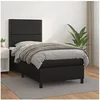 Image de Boxspring met matras kunstleer zwart 100x200 cm3142767