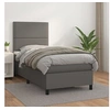 Image de Boxspring met matras kunstleer grijs 100x200 cm3142771