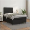 Image de Boxspring met matras kunstleer zwart 120x200 cm3142773