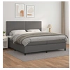 Image de Boxspring met matras kunstleer grijs 200x200 cm3142807