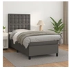 Image de Boxspring met matras kunstleer grijs 90x200 cm3142825