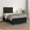 Image de Boxspring met matras kunstleer zwart 120x200 cm3142833