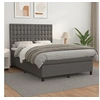 Image de Boxspring met matras kunstleer grijs 140x200 cm3142849